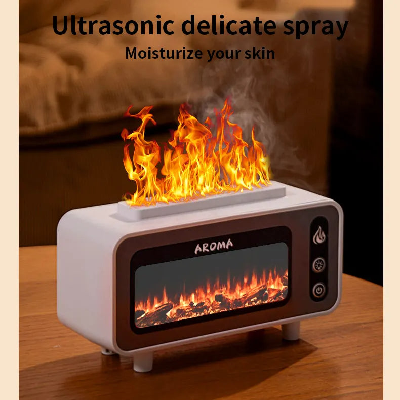 Ultrasonic Flame Diffuser, Fire Mist Humidifier