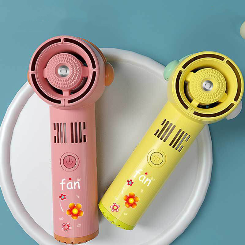 Portable Creative Usb Rechargeable Handheld Leafless Spray Moisturizing Small Fan