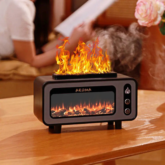 Ultrasonic Flame Diffuser, Fire Mist Humidifier